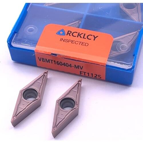 10pcs RCKLCY VBMT160404 MV FT1125 Carbide insert turning tool lathe cutter milling cutter CNC cutting for steel stainless