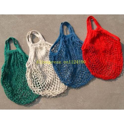 100pcs/lot Fast shipping Fruits & Vegetables Shopping String Bag Cotton Net Mesh Bag For Sun Clothes Toys Storage Bag