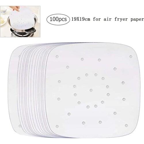 Air Fryer Square Baking Paper 100 Sheets Of Silicone Oil Paper For Steamed Buncake Waterproof And Greaseproof Paper Plate
