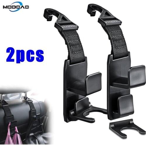 2pcs Magic Headrest Hooks for Car Purse Hanger Headrest Hook Holder for Seat Organizer Behind Over the Seat Car Hooks-Hang Screw