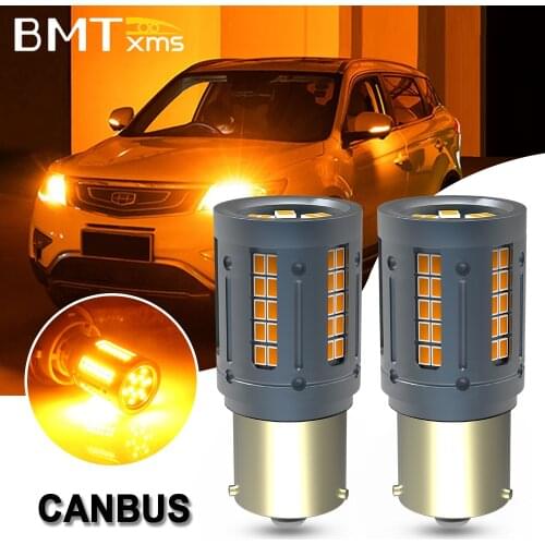 BMTxms 2Pcs Signal Lamps Canbus 1156 BA15S P21W BAU15S PY21W 7440 T20 992 LED Bulb No Error Hyper Flash Led Turn Signal Light