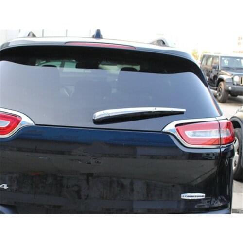 4Pcs/Set Exterior Car Tail Trunk Windscreen Rain Washer Rear Wiper Strip Styling Cover Trim Decor For 2014-2016 Cherokee