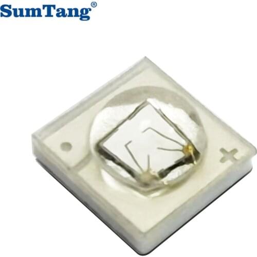 50Pcs/Lot High Quality SumTang 3535 3W 395-405NM UVA SMD LED Chip Silicone Lens