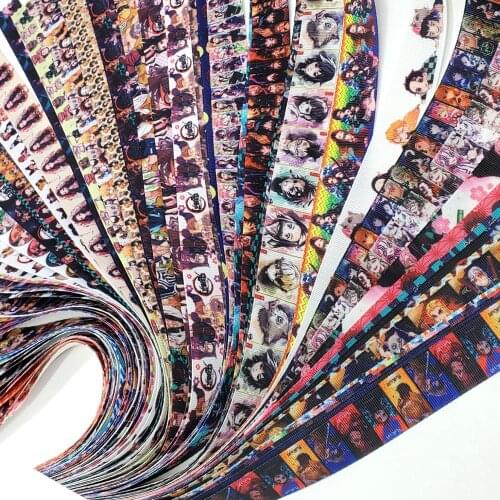 Free shipping 50 yard per size cartoon ribbon printed grosgrain ribbon 38794