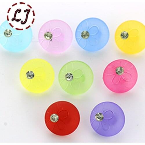 Free shipping new 30pcs/lot 12mm(0.47in) Transparent buttons round plastic button clothing sewing accessories scrapbook