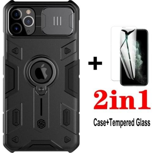 Case for iPhone 11 12 Pro Max/12 mini/iPhone 7 8 SE 2020 Back Cover with Ring Stand ,NILLKIN Camera Protection Slide Cover