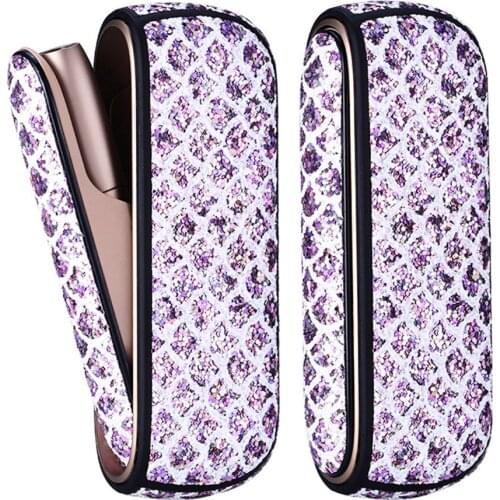 3 Colors Bling Bag Holder Side Cover + Full Case for Iqos 3.0 Duo Leather Pouch Case Accessories for Iqos 3 Cover