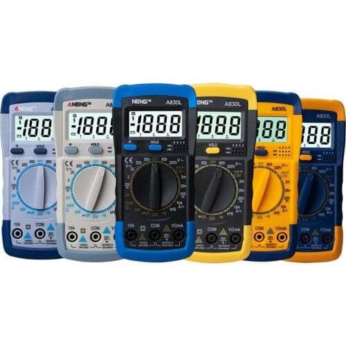 A830L LCD Digital Multi Function Universal Meter Household Electrical Instrument AC DC Diode Freguency Multimeter