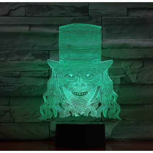 Childrens 3D LED Night Light Penguin heroComics Super Villain Bedroom Decor Nightlight Kids Boy Birthday Gift 3d Desk Lamp