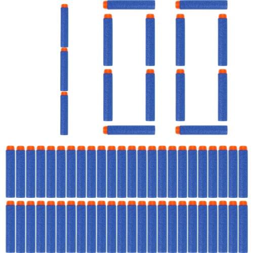 100PCS Darts For Nerf Soft Hollow Hole Head 7.2cm Refill Darts Toy Gun Bullets for Nerf Series Blasters Xmas Kid Children Gift