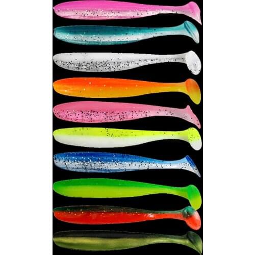 WALK FISH Winter 10PCS Jigging Wobblers Ice Fishing Lure 90mm 70mm 55mm shad T-tail Aritificial Soft Lures Bass Fishing Tackle