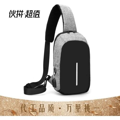 2021creative mens chest bag outdoor leisure bag usb man bag fashion small satchel handbags purse bag for men sling bag hand bag