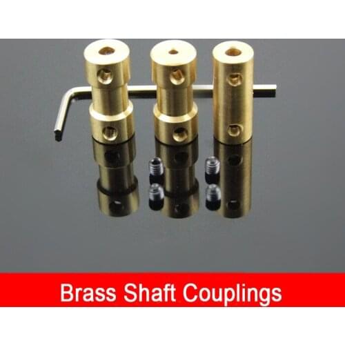Copper Shaft Coupling Motor Metal Connector DIY Model Coupling Motor Shaft Couplingfs Accessories