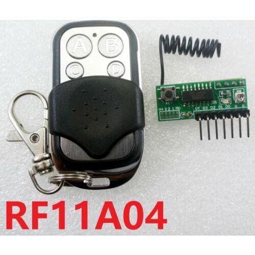 11a04 4ch Dc 3.3v-5v Rf Receiver And High-Power 2-Button Transmitter Remote Control Module Ev1527 Pt2262 433mhz Rc Switch Board
