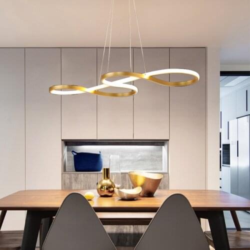 Nordic Modern LED Pendant Light Musical Note Kitchen Decor Hanging Lamp Curved Light for Living Room Dining Loft Indoor Lighting