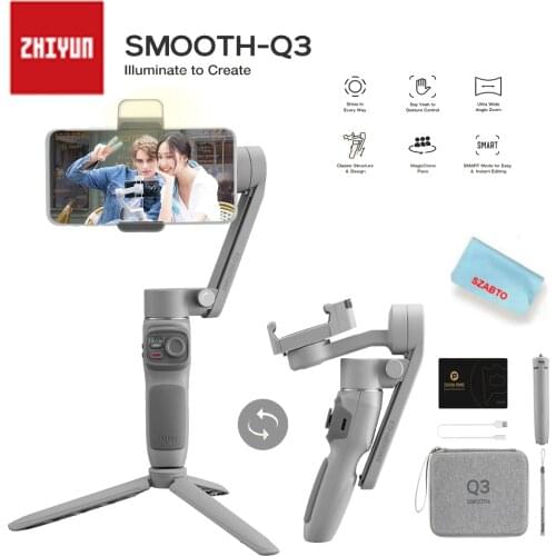 ZHIYUN Official SMOOTH Q3 Smartphones Gimbal 3-Axis Cellphone Handheld Stabilizer Video Record Selfie Stick for iPhone Xiaomi
