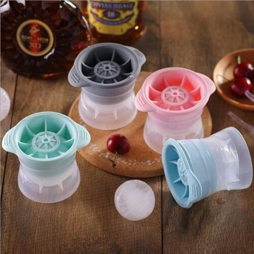 1Pcs Sphere Round Large Ice Ball Maker Easy Release Silicone Ice Mold Stackable Slow Melting Ice Tray Whiskey Ice Hockey Tool