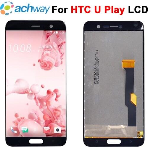100% Tested NEW Black For HTC U play LCD Display Touch Screen Digitizer Assembly Replacement Repair Parts For HTC U Play LCD