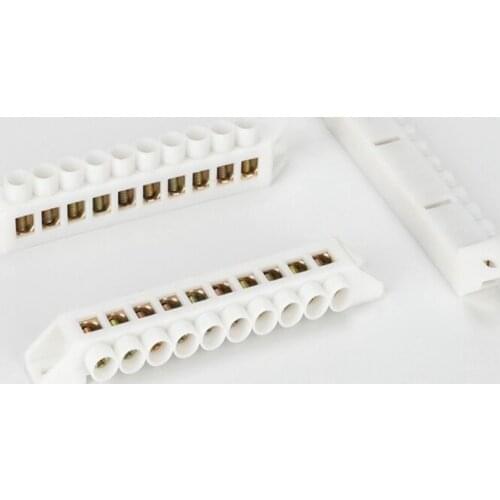 2pcs Side mounted distribution box circuit wiring block connected to neutral grounding copper bar terminal