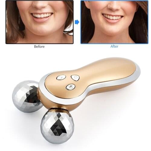 3D Roller V Face Lifting Massager Micro Current Skin Firming Wrinkle Removal Device Facial Body Slimming Shaping Massage Machine