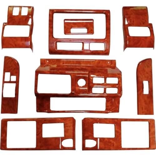 9PCS Interior Dashboard Wooden Penals For Toyota Land Cruiser 70 71 75 LC76 LC79 Hj75 Hzj75 Hzj79 Hdj79 Accessories
