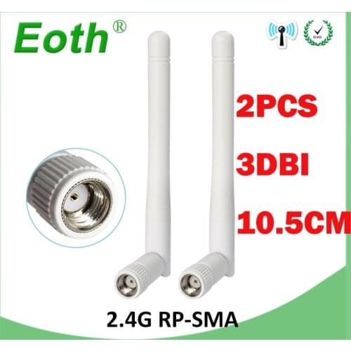2.4Ghz Antenna wifi 3dbi RP-SMA male Connector wifi antenna 2.4G antena white wi fi antenne waterproof wi-fi antenas