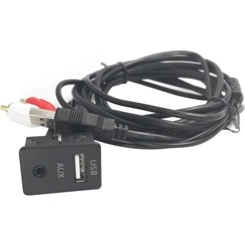 Car AUX USB Audio Adapter Cable 2RCA 100cm Replacement for Benz Mercedes BMW Audi Skoda