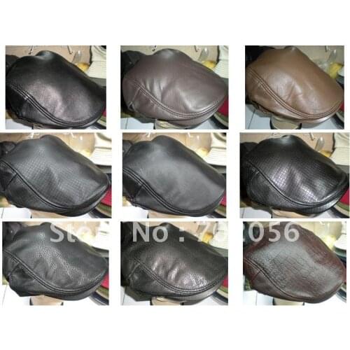 Newsboy Beret Real Leather Cap Hat 5pcs/lot #2275