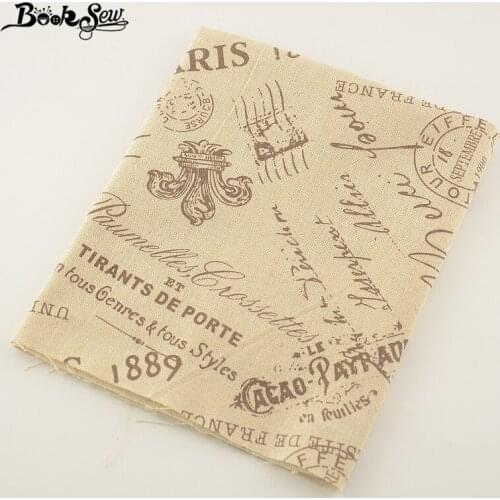 Booksew Home Textile Printed Words Cotton Linen Fabric Design Sewing Material Tablecloth Pillow Bag Curtain Cushion Zakka CM