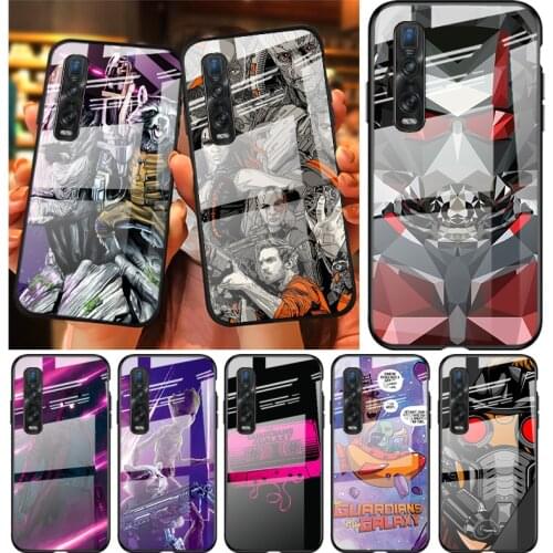 Tempered Glass Cover Guardians of the Galaxy For OPPO A9 2020 A52 Find X2 Lite Realme 7 7i 6 5 Pro C3 XT Shockproof Phone Case