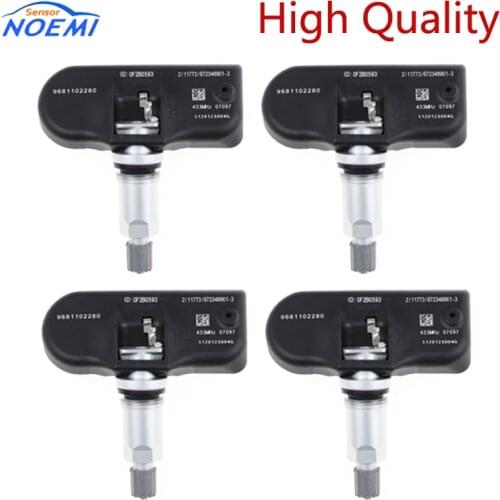 4Pcs New 9681102280 TPMS Tire Pressure Sensor 433MHZ For Peugeot 407 207 307 607 508 807 For Citroen C4 5 6 7 8