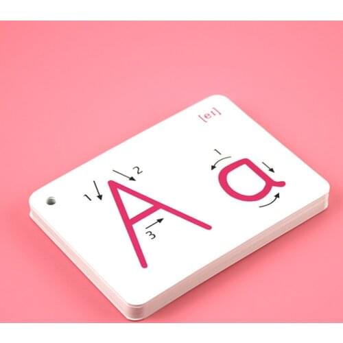 26 Letter English Flash Card Handwritten Montessori Early Development Learning Educational Toy For Children Kid Gift