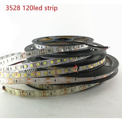 5m white/warm white/blue/green/red/yellow 120leds/m SMD3528 5mm/8mm pcb flexible LED strip tape light,DC12V 600leds