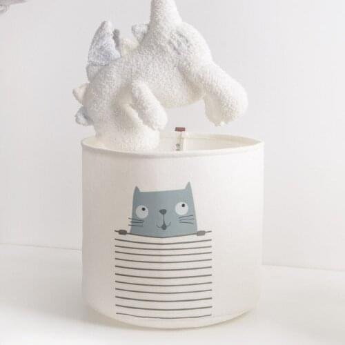 Felt Storage Basket Large Capacity Toy Storage Baskets Foldable Laundry Basket Bathroom Accessories Cute Organization