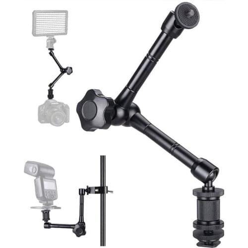 7/11 inches Adjustable Magic Articulated Arm for Mounting Monitor LED Light LCD Video Camera Flash Photo Studio Equipment