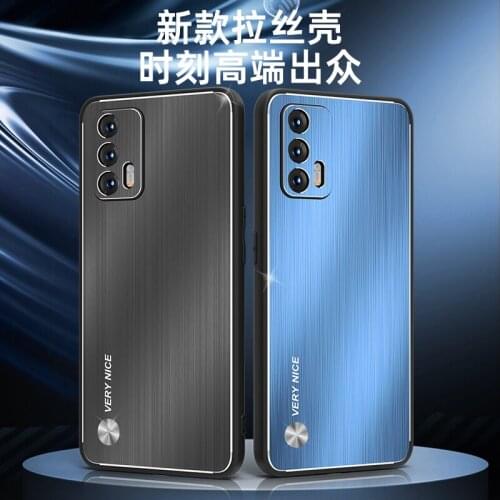 Metal Brushed Mobile Phone Case For Oppo RENO 5 Pro Find X3 Lite Neo Realme GT Neo Cases Shockproof Protective Soft Bumper Cover