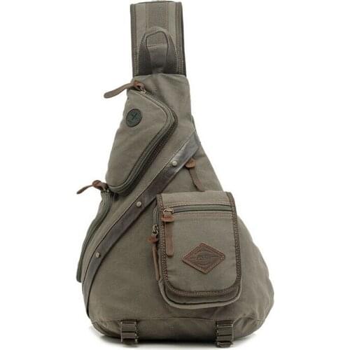 Men Travel Satchel Sling Bag Retro Chest Pack Messenger Shoulder Bag Cross Body 2020 Hot All-Match High Capacity Fashion