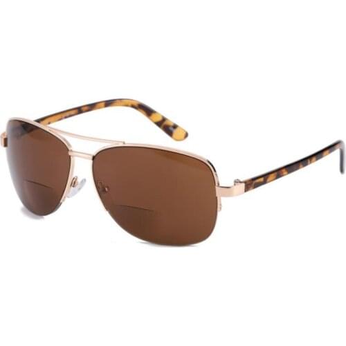 New Semi Rim Bifocals Pilot Reading Glasses Women Men Look Near Far Presbyopia Sunglasses Double beam Hyperopia Eyeglasses Gafas