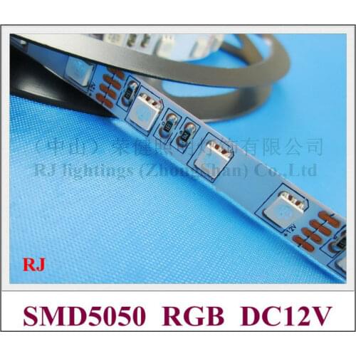 RGB led strip non-waterproof IP20 SMD 5050 RGB LED strip light flexible strip soft strip DC12V SMD5050 60 led 14.4W IP20 CE