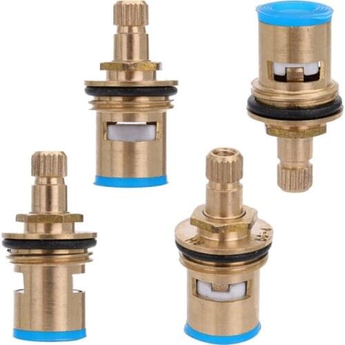 Faucet Replacement 1/4 Turn G1/2" Ceramic Disc Cartridge Hot Cold Tap Valve G1/2 Full Copper 20mm Quick Opening Faucet