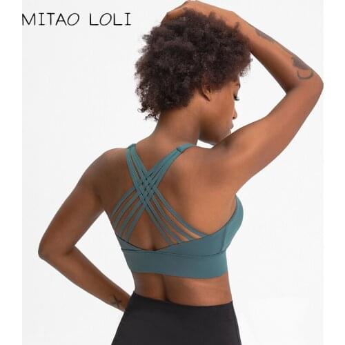 MITAO LOLI FREELY Naked Feel Medium Support Fitness Yoga Sprots Bras Women Buttery Soft Workout Gym Training Athletic Brassiere