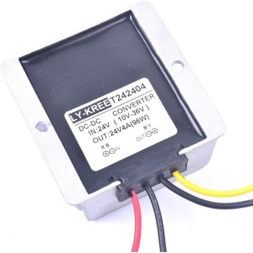 Car DC 24V 4A Voltage Stabilizer Surge Protector Power Supply Regulator for Auto Truck Vehicle Boat Solar System etc.(DC10-36V I