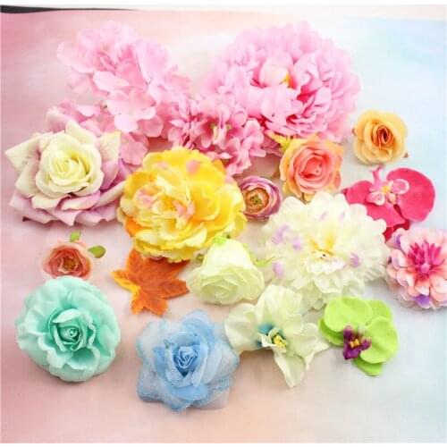 Wedding Decoration DIY Handmade Headdress Hat Flower Rose Simulation Cloth Flower Fake Flower Photography Photo Props