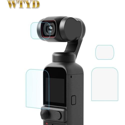 PULUZ Tempered Glass Lens Protector + Screen Film for DJI OSMO Pocket 2 Camera Screen Protector Screen Guard Protective Glass
