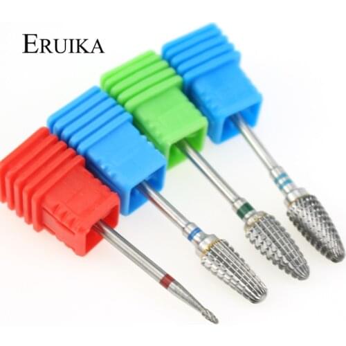 ERUIKA 1pc Carbide Nail Drill Bit Mills Cutter Apparatus for Manicure Remove Nail Gel Burr Electric Drill Pedicure Accessories