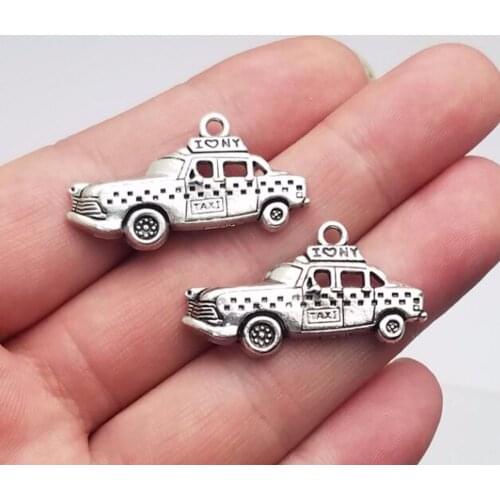 15pcs/lot--32x17mm, Antique silver plated Taxi Charms,DIY supplies,Jewelry accessories