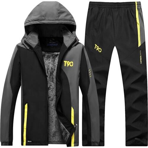 2021 Mens Tracksuit Man Two Piece Set Sweatsuit Polyester Overalls Leisure Cotton Suit Hooded Jackets Korean Harlan Pants