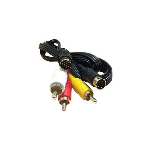 500pcs/lot S-Video AV SAV RCA Cable Cord Wire for SEGA Saturn SS 6FT High Quality