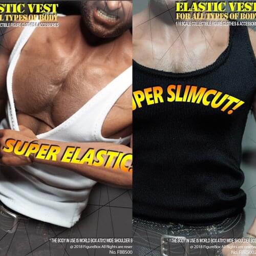 In Stock 1/6 Scale Male Accessories Vest Clothes Super Elastic Material Vest Model for 12" Male Muscle Action Figure Body