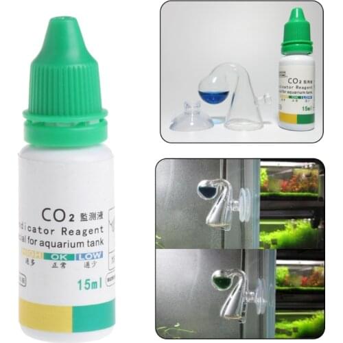 Aquarium CO2 Indicator Solution Fish Tank Liquid Test Plants Supplies Long Term